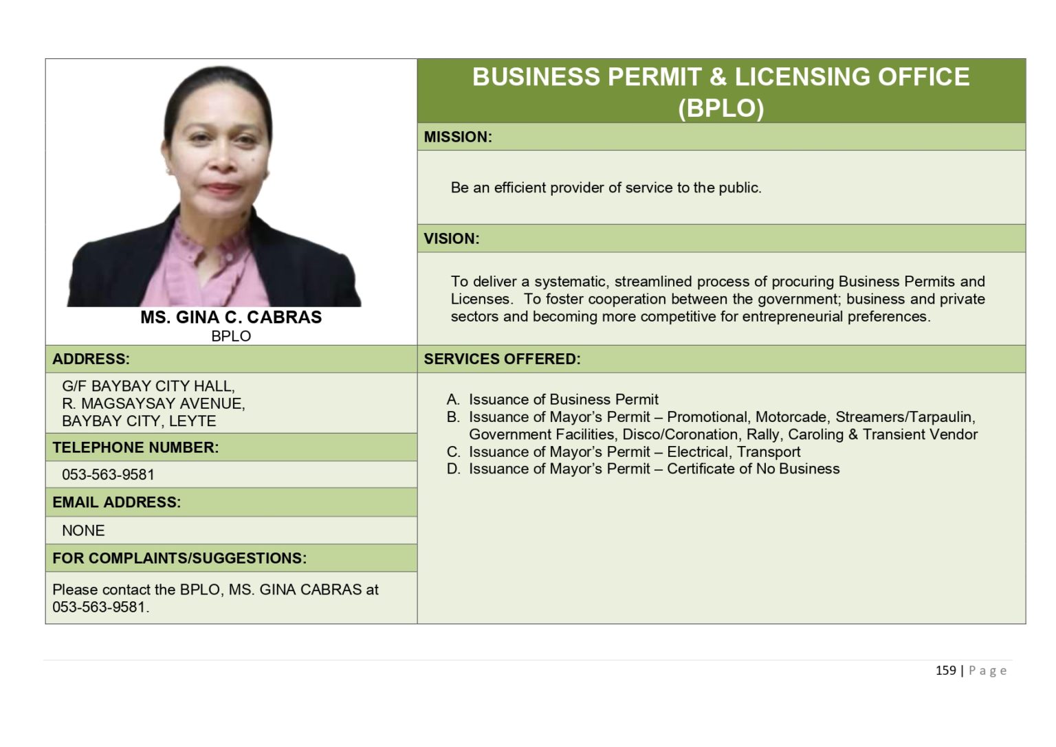 Business Permit And Licensing Office Function